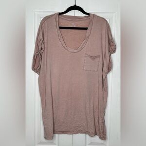 Aerie Size XL - Scoop Neck Pocket Tee - Mauve